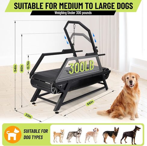 حلقة مفرغة للكلاب للكلاب الكبيرة المتوسطة ، و slatmill للكلاب مع عداد الخطى والفرامل ، ومطحنة للكلاب لممارسة الرياضة اليومية واللياقة ، مناسبة للداخلية/الخارجية ، ووزن 300 رطل ، متحرك مع العجلات in Kuwait