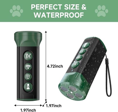 Bokky 6 -in -1 جهاز مكافحة النباح للكلاب مع بواعث سونيك 3x قابلة للتحويل مكوّنة للماء رادع من 4 رؤوس بالموجات فوق الصوتية يصل طولها إلى 32 قدمًا - آمنة لتدريب الكلاب - داخلي وخارجي in Kuwait