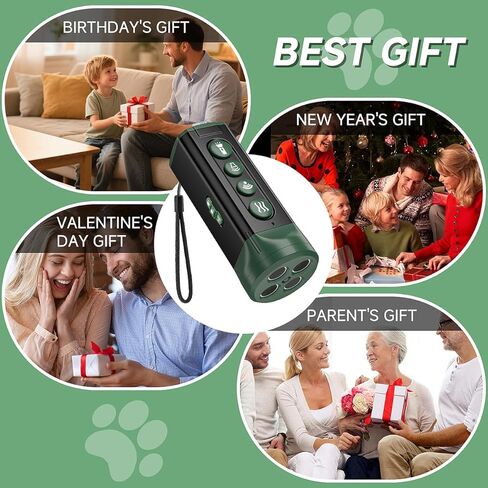 Bokky 6 -in -1 جهاز مكافحة النباح للكلاب مع بواعث سونيك 3x قابلة للتحويل مكوّنة للماء رادع من 4 رؤوس بالموجات فوق الصوتية يصل طولها إلى 32 قدمًا - آمنة لتدريب الكلاب - داخلي وخارجي in Kuwait