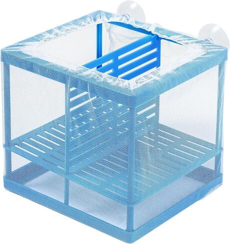 Aquaneat Fish Tank Breeder Mesh Net Net Fry Saver Aquarium Spawn Spawn Hatchery عزل مع أكواب الشفط حاضنة للروبيان بيتا in Kuwait