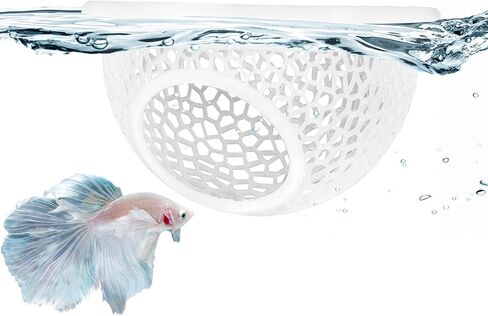 عائم Betta Hide & Rabrimp Cave-All-In-One Aquarium Hammock و Feeder و Safe Retting Sanks لخزانات الأسماك الخالية من الإجهاد in Kuwait
