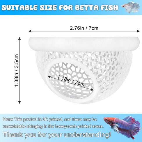 عائم Betta Hide & Rabrimp Cave-All-In-One Aquarium Hammock و Feeder و Safe Retting Sanks لخزانات الأسماك الخالية من الإجهاد in Kuwait