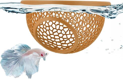 عائم Betta Hide & Rabrimp Cave-All-In-One Aquarium Hammock و Feeder و Safe Retting Sanks لخزانات الأسماك الخالية من الإجهاد in Kuwait