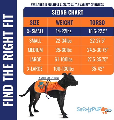 Blaze Orange Dog Vest. Reflective High Visibility in Hunting & Wooded Areas in Saudi Arabia