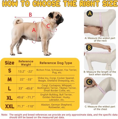 Dog Raincoat: Dog Rain Jacket with Reflective Harness & Removable Hood | Waterproof Dogs Rain Coat Poncho for Large Medium Small Dogs Puppies (Yellow - M) in Kuwait