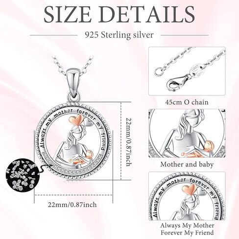 قلادة قلب أمي ، قلادة أبي قلادة قلادة قلادة قلادة مع بلينغ بلينغ راينستونز لعيد ميلاد هدايا عيد الميلاد in Kuwait