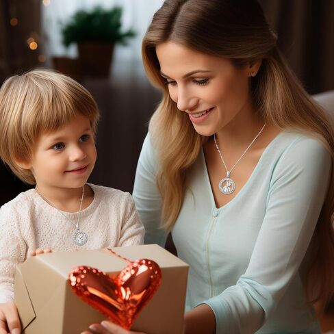 قلادة قلب أمي ، قلادة أبي قلادة قلادة قلادة قلادة مع بلينغ بلينغ راينستونز لعيد ميلاد هدايا عيد الميلاد in Kuwait