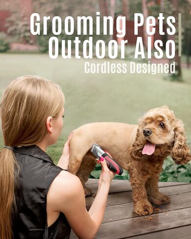 Oneisall Dog Clipper Low Love ، Kit Dog Grooming Kit with Reclable ، Pet Shaver Cordless Electric Hawd Hair Cliper Clipper for Dogs Cats Pets （Gold） in Kuwait
