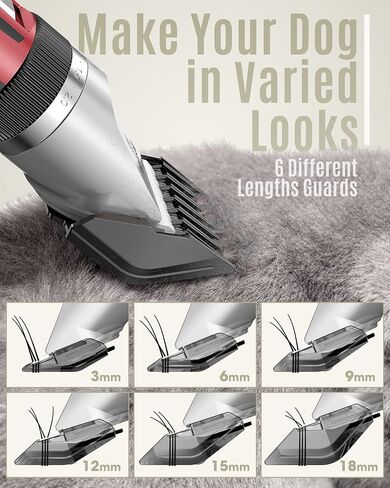 Oneisall Dog Clipper Low Love ، Kit Dog Grooming Kit with Reclable ، Pet Shaver Cordless Electric Hawd Hair Cliper Clipper for Dogs Cats Pets （Gold） in Kuwait