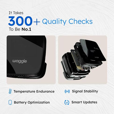 Waggle RV Pet Temperature Monitor – 4G Cellular | Real-Time Alerts for Temperature, Humidity & Power Loss | Dog Safety in RV, Car, or Home | App Controlled | No WiFi - 1Yr Subscription Included in Kuwait