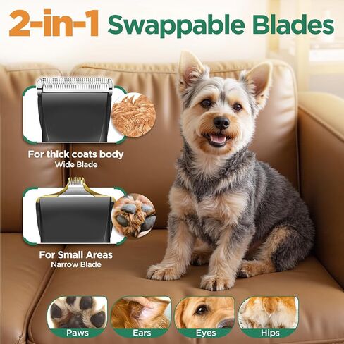 Gimars Cordless 4 Speed 7000rpm Dog Clippers with 6 in 1 4CR Stainless Steel Dog Grooming Scissors Kits, Low Noise 55db Rechargeable Pet Hair Thick Coat Trimmer Cat Shaver Clippers Kit for Cat Pet in Kuwait