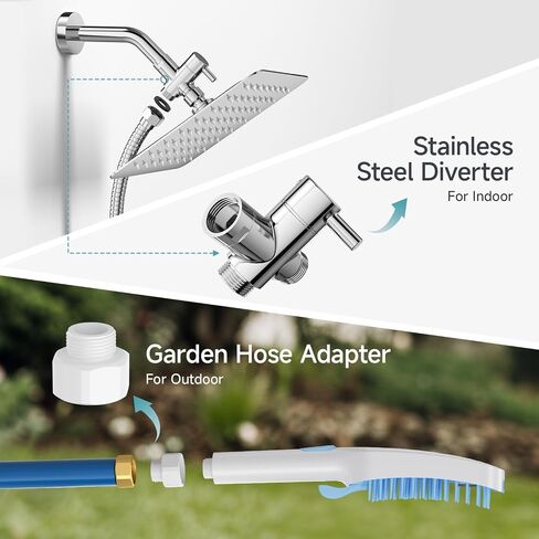 SR SUN RISE Dog Shower Attachment with 4 Adjustable Spray Modes, Pet Shower Attachment Hose for Easy Installation, Dog Shower for Bathing and Grooming, Indoor/Outdoor Use, 6.5-Foot Hose, Blue/White in Saudi Arabia