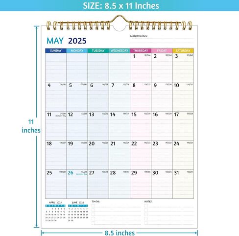 تقويم الحائط 2024-2025 - أبريل 2024 - سبتمبر 2025، تقويم الحائط 2024-2025، 18 تقويمًا شهريًا، 12 × 17 بوصة، تقويم 2024-25 مع كتل كبيرة، ورق سميك، العطلات، المهام والملاحظات، رائع للاستخدام تنظيم in Saudi Arabia