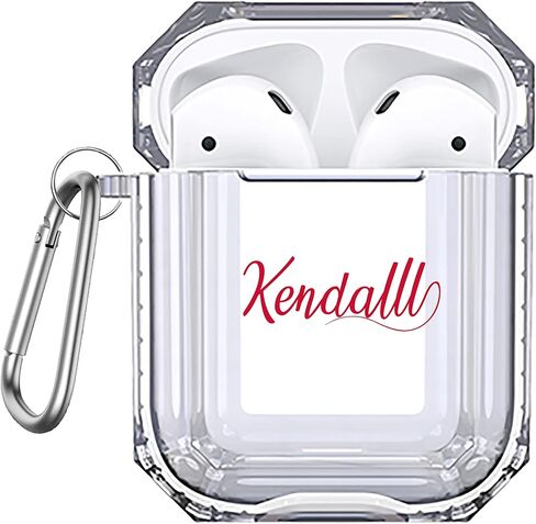 Name Case For AirPods 2 Pro with Keychain Protective Custom Personalized with Name Clear For AirPods 3 AP49 in Saudi Arabia