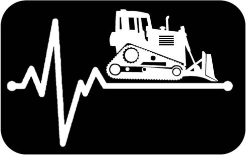 Bulldozer Lifeline sticker OS 198 vinyl 6" Decal dozer in Saudi Arabia
