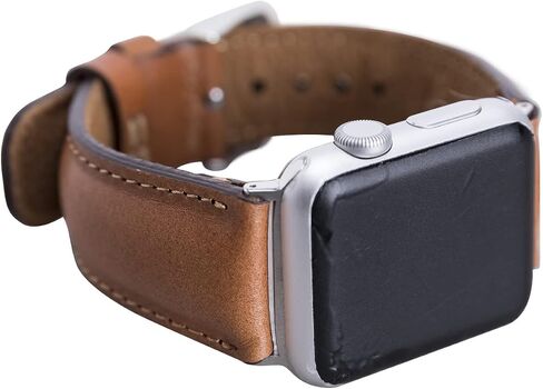 فرقة ألوان تان جلدية كاملة للحبوب لشركة Apple Watch in Saudi Arabia