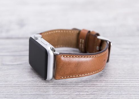 فرقة ألوان تان جلدية كاملة للحبوب لشركة Apple Watch in Saudi Arabia