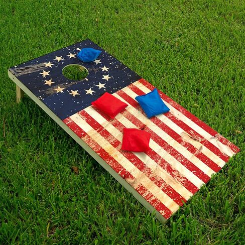 Cornhole Board Wraps and Decals Cornhole Wraps for Boards - 25+ Designs Set of 2 Corn Hole Decal, Professional Vinyl Cornhole Decal for Boards Covers Sticker Cornhole Vinyl Wraps (Betsy Ross Flag) in Saudi Arabia