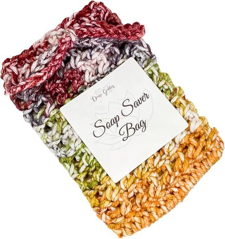 قوس قوس قزح متعدد الصابون الصابون الدش الدش Loofah - 4.5 في × 3 بوصة - ملحقات الاستحمام المصنوعة يدويًا - القطن القابل للغسل الماكينة - حقيبة واحدة in Kuwait
