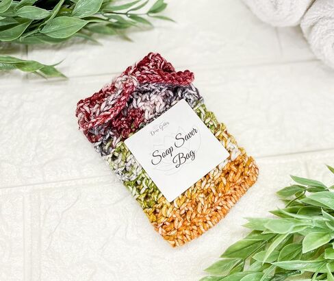 قوس قوس قزح متعدد الصابون الصابون الدش الدش Loofah - 4.5 في × 3 بوصة - ملحقات الاستحمام المصنوعة يدويًا - القطن القابل للغسل الماكينة - حقيبة واحدة in Kuwait