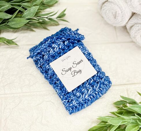 قوس قوس قزح متعدد الصابون الصابون الدش الدش Loofah - 4.5 في × 3 بوصة - ملحقات الاستحمام المصنوعة يدويًا - القطن القابل للغسل الماكينة - حقيبة واحدة in Kuwait