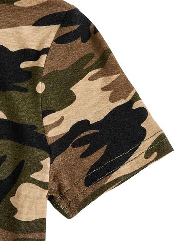 WDIRARA Girl's Newspaper Print Tank Top Round Neck Short Sleeve Slim Tee Top in Kuwait