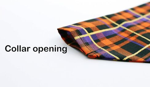 Fall over the collar dog bandana, harvest slip on pet bandana, Thanksgiving and Halloween dog & cat accessory (Halloween Plaid, Small) in Kuwait
