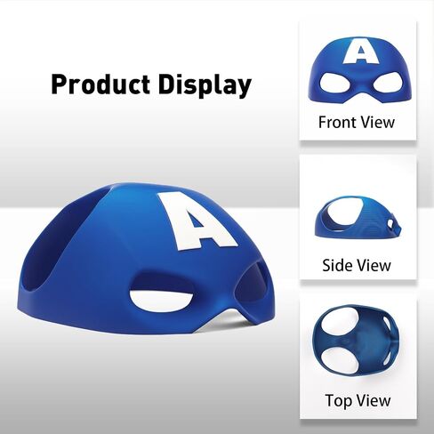 Cat Bat Mask Action Assumes Accessories for Cats ، Cat Bat Cosplay Apparel (Medium ، Blue Captain) in Kuwait