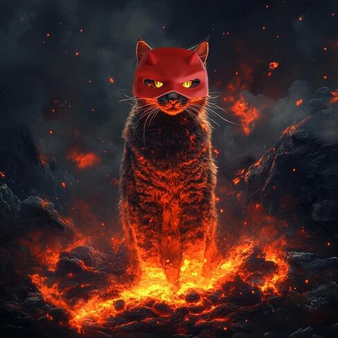 Cat Bat Mask Action Assumes Accessories for Cats ، Cat Bat Cosplay Apparel (Medium ، Blue Captain) in Kuwait