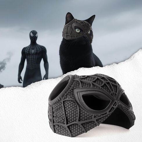 Cat Bat Mask Action Assumes Accessories for Cats ، Cat Bat Cosplay Apparel (Medium ، Blue Captain) in Kuwait