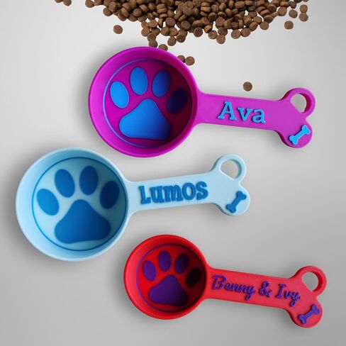 Personalized Dog Food Scoop, Pet Food Measuring Cup with Name, Kibble Scoop (7 oz - 7/8 cup) in Kuwait