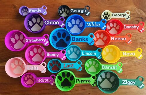 Personalized Dog Food Scoop, Pet Food Measuring Cup with Name, Kibble Scoop (7 oz - 7/8 cup) in Kuwait