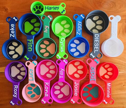 Personalized Dog Food Scoop, Pet Food Measuring Cup with Name, Kibble Scoop (7 oz - 7/8 cup) in Kuwait
