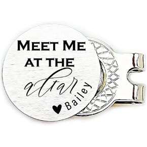 هدية شخصية عريس هدية خطيبة مخصصة لقاءني في مذبح لعبة Golf Ball Marker Gift Fiance Gift Golfing Gof in Kuwait