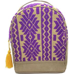Backpack "Luisa", made by Jühue Artesanal, handmade backpack made in Mexico, Lilac backpack, hand embroidery, unique piece, embroidered backpack, Mexican embroidery, Made in Mexico in Saudi Arabia
