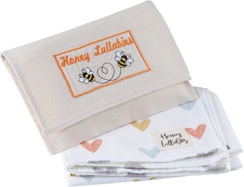 Muslin Blanket and Poncho Baby Set, 100% Cotton, Lightweight and Breathable, Perfect for Summer and Daily Use, for Babies and Toddlers (Pastel Hearts Pattern) in Saudi Arabia
