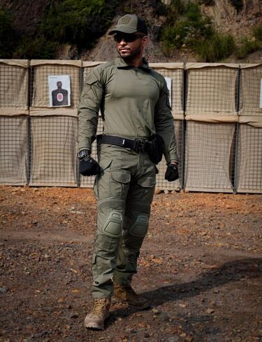 طقم الزي القتالي للرجال G3 من IDOGEAR مع وسادات للركبة والكوع وملابس مموهة in Kuwait