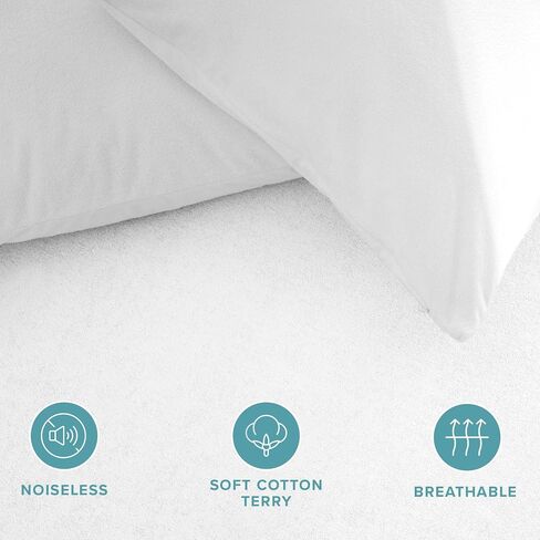 Bare Home Premium Pillow Protectors - Standard Size (2 Pack) - Premium 100% Waterproof & Breathable - Cooling - Vinyl Free Hypoallergenic - 10 Year Warranty (Standard Size, Pack of 2) in Saudi Arabia