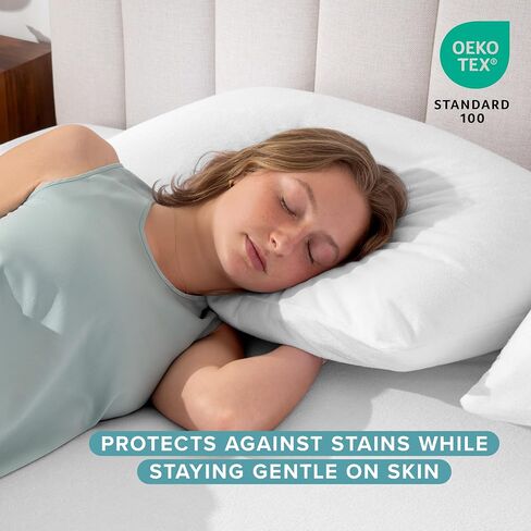 Bare Home Premium Pillow Protectors - Standard Size (2 Pack) - Premium 100% Waterproof & Breathable - Cooling - Vinyl Free Hypoallergenic - 10 Year Warranty (Standard Size, Pack of 2) in Saudi Arabia