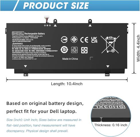 PK03XL Laptop Replacement 789116-005 788237-2C3 Battery for HP Spectre X360 13-4003DX 13-4002DX 13-4103DX 13-4101DX 13-4102DX 13-4116DX 13-4193DX 13T-4000 13-4005DX for Envy X360 13-Y0XX 13-Y023CL in Kuwait