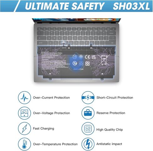 PK03XL Laptop Replacement 789116-005 788237-2C3 Battery for HP Spectre X360 13-4003DX 13-4002DX 13-4103DX 13-4101DX 13-4102DX 13-4116DX 13-4193DX 13T-4000 13-4005DX for Envy X360 13-Y0XX 13-Y023CL in Kuwait