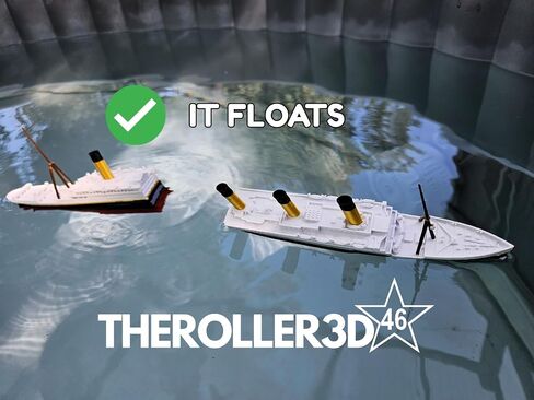 انقسام إلى نصف Titanic Action Toy by Theroller3d ، تصميم Break-Apart مع نظام Snap-Lock على عكس الطرز الأخرى ، Titanic Toys for Kids ، Titanic Cake Topper ، قارب تيتانيك الدقيق تاريخيًا ، متماثل تيتانيك (نموذج بدون حامل عرض) in Kuwait