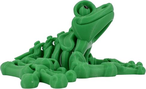 الضفدع المفصلي ثلاثي الأبعاد المطبوع ، Flexi Factory Heledon Frog ، زخرفة مصاحبة لسطح المكتب الفريد - 3 بوصات من الرأس إلى الذيل in Kuwait