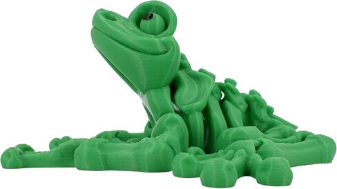 الضفدع المفصلي ثلاثي الأبعاد المطبوع ، Flexi Factory Heledon Frog ، زخرفة مصاحبة لسطح المكتب الفريد - 3 بوصات من الرأس إلى الذيل in Kuwait