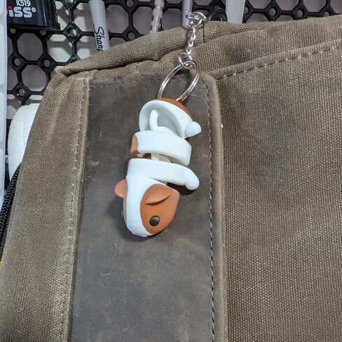 لعبة Mini Mini Guinea Pig Toy و Backpack Carm - 3D Print - هدية رائعة لمحبي الخنازير في غينيا والعودة إلى المدرسة (Brown+White) in Saudi Arabia