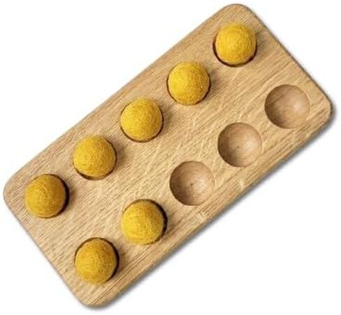 Montessori Wooden 10 Ten Frame Ten Oak Poard Math-side Math Gift for Kids Counting Early Learning Toddler Activity Board (10 Frame) in Saudi Arabia