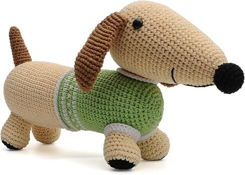 Dachshund Puppy Crochet Doll Dollade Handmade Amigurumi Plush Toy Vac in Saudi Arabia