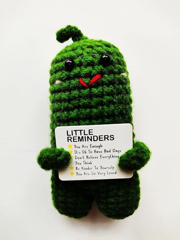 Funny Pickle Crochet Gifts, Emotional Pickle with Inspirational Card- Behind You All Your Memories, Friend Birthday Valentines Christmas Graduation Gifts for Women Wife Girlfriend Sister in Saudi Arabia