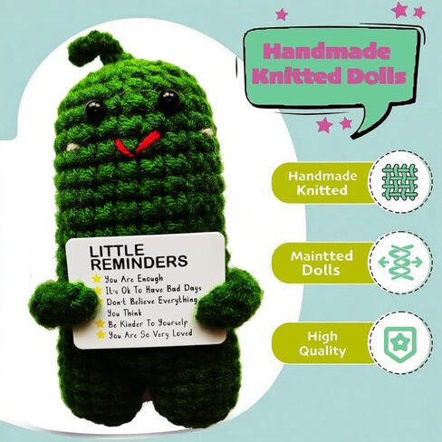 Funny Pickle Crochet Gifts, Emotional Pickle with Inspirational Card- Behind You All Your Memories, Friend Birthday Valentines Christmas Graduation Gifts for Women Wife Girlfriend Sister in Saudi Arabia