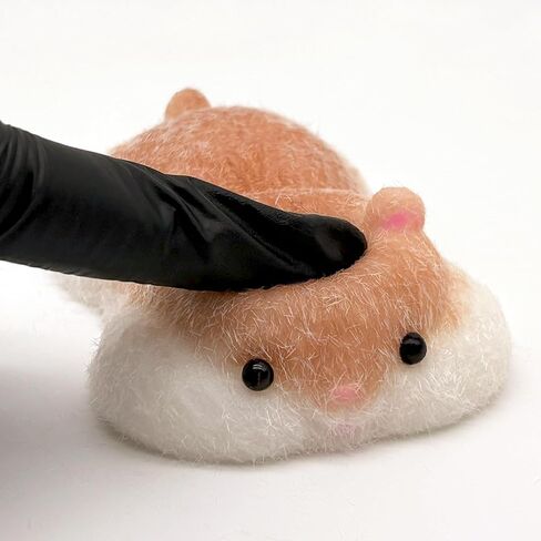 Handmade Lying Hamster Taba Squishy Toy - Cute Realistic Silicone Animal Fidget Sensory Toy, Ultra-Soft Stress Relief Squeeze Toy for Relaxation Gift (Brown-prime) in Kuwait